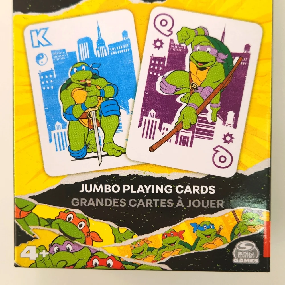 TEENAGE MUTANT NINJA TURTLES JUMBO PLAYING CARDS, Factory Sealed 54 Card Deck